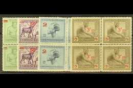 BELGIAN CONGO  1931-32 Surcharges Set, COB 159/161A, In Fine Never Hinged Mint Blocks Of Four. (16 Stamps) For More Imag - Other & Unclassified