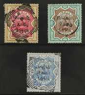 1895  2r, 3r And 5r Queen Victoria High Values Of India Overprinted British East Africa, SG 61/3, Very Fine Used. ( 3 St - Britisch-Ostafrika