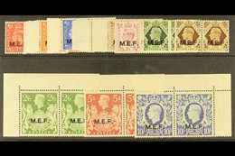 M.E.F.  1943 Overprint Set Complete, SG M11/21, Very Fine Never Hinged Mint Pairs, High Values Marginal. (22 Stamps) For - Italienisch Ost-Afrika