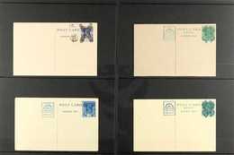 JAPANESE OCCUPATION  POSTAL STATIONERY 1942-43 UNUSED POSTCARD GROUP, Includes 6p, 9p, And ½A On 9p Cards With Thick Cro - Burma (...-1947)