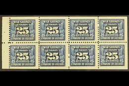 REVENUE STAMPS  WAR SAVINGS 1940-41 25c Blue, White Gum, Complete Pane Of 8, Van Dam FWS5c, Never Hinged Mint, A Few Mar - Other & Unclassified