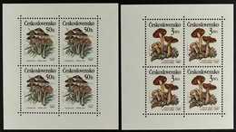 1989  50h & 3k Poisonous Mushrooms SHEETLETS Of 4, Michel Klb 3017 II & 3020 II, Superb Never Hinged Mint. These Were Pr - Other & Unclassified