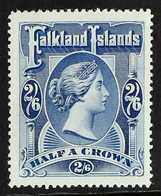 1898  2s6d Deep Blue Queen Victoria, SG 41, Fine Mint. For More Images, Please Visit Http://www.sandafayre.com/itemdetai - Falkland Islands