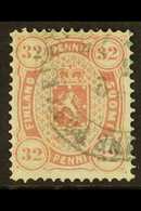 1875  32p Carmine Copenhagen Printing Perf 14x13½ (Facit 11, SG 63, Michel 11), Very Fine Used, Scarce. For More Images, - Other & Unclassified