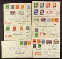 EASTERN KARELIA  1941-1942 Interesting Group Of COVERS Bearing Multiple Frankings Of Local Overprinted Issues, Includes  - Sonstige & Ohne Zuordnung