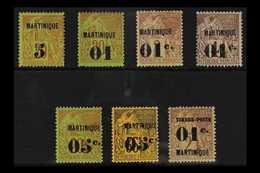 MARTINIQUE  1886-91 Surcharges All Different Mint Group Incl. 1886 "5" On 20c, 1888-91 "01c" On 20c, "05c" On 20c & "05c - Other & Unclassified