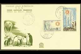 T.A.A.F.  1963 Quiet Sun Year On Illustrated First Day Cover, Yvert 21 & Airmail 7, Light Crease On Front, Clear Of Stam - Autres & Non Classés