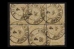 NORTH GERMAN CONFEDERATION  1869-70 Northern District 5g Bistre (Mi 18, SG 29) BLOCK OF SIX With Fine "COLN BAHNHOF" Dou - Other & Unclassified