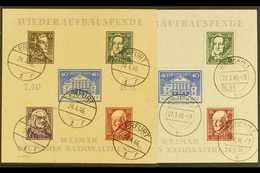 RUSSIAN ZONE  THURINGIA 1946 Theatre Imperf (type VI) And Rouletted (type II) Mini-sheets (Michel Blocks 3 A+B, SG MSRF1 - Other & Unclassified