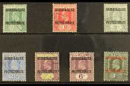 1911  Protectorate Overprint Set, SG 1/7, Very Fine Used (7 Stamps) For More Images, Please Visit Http://www.sandafayre. - Gilbert & Ellice Islands (...-1979)