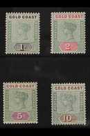 1898  1s To 10s High Values, SG 31/4, Very Fine And Fresh Mint. (4 Stamps) For More Images, Please Visit Http://www.sand - Gold Coast (...-1957)