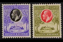 1928  2s And 5s Castles, SG 111/112, Fine Mint. (2 Stamps) For More Images, Please Visit Http://www.sandafayre.com/itemd - Goldküste (...-1957)