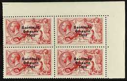 1927-28  5s Rose-carmine Seahorses With Wide Date Overprint (SG 87, Hibernian T73), Never Hinged Mint Upper Right Corner - Other & Unclassified