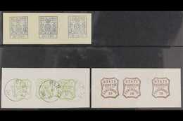 PARMA  FOURNIER FORGERIES. 1857-59 Strips Of 3 Including 1857 40c Blue Strip Of 3, Provisional Government 5c Green  "use - Ohne Zuordnung