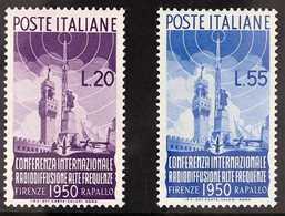 1950  International Radio Conference Set (Sass. S. 142. SG 749/50), Never Hinged Mint. (2 Stamps) For More Images, Pleas - Non Classés