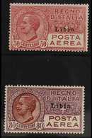 LIBYA  1928-29 AIR Set (Sass. S. 46, SG 63/64), Never Hinged Mint. (2 Stamps) For More Images, Please Visit Http://www.s - Other & Unclassified