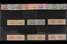 LIBYA  PARCEL POST 1915-24 Complete Set (Sass. S. 67, SG P17/29), Mint. (13 Pairs) For More Images, Please Visit Http:// - Other & Unclassified