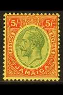 1912-20  5s Green And Red On Pale Yellow, SG 67a, Fine Mint. For More Images, Please Visit Http://www.sandafayre.com/ite - Jamaïque (...-1961)