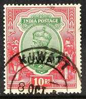 1923-24 "TOP VALUE"  KGV (wmk Single Star) 10R Green And Scarlet, SG 15, Fine Cds Used, For More Images, Please Visit Ht - Kuwait