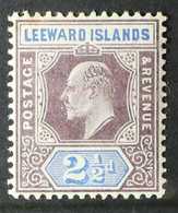 1902  2½d Dull Purple And Ultramarine, Wide "A" Variety, SG 23a, Extremely Fine Mint With The Barest Trace Of A Hinge.   - Leeward  Islands