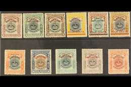 1906-07  Labuan Overprinted Complete Set, SG 141/51, Good To Fine Mint. The 2c Is The Scarce Perf 13½-14, SG 142. (11 St - Straits Settlements