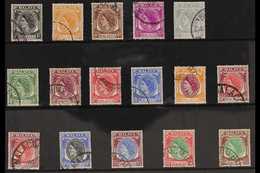 MALACCA  1954-57 QEII Definitive Complete Set, SG 23/38, Fine Used (16 Stamps) For More Images, Please Visit Http://www. - Other & Unclassified