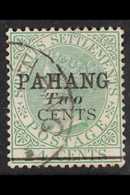 PAHANG  1891 2c On 24c Green Type 5, SG 7, Very Fine Used. For More Images, Please Visit Http://www.sandafayre.com/itemd - Autres & Non Classés