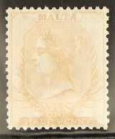 1863  ½d Buff, Wmc CC, Perf 14, SG 4, Very Fine Mint. For More Images, Please Visit Http://www.sandafayre.com/itemdetail - Malta (...-1964)
