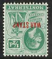 1917  War Tax ½d Green, Watermark Inverted And Reversed, SG 60y, Fine Mint. For More Images, Please Visit Http://www.san - Montserrat