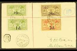 FRENCH  1921 Registered Cover To Melbourne Franked 10c On 5d And 20c On 30c, SG F36/7 Together With 1d On 5d And 2d On 4 - Sonstige & Ohne Zuordnung