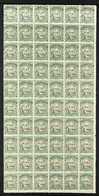 1902  (April) ½d Mount Cook, Double Lined Watermark SG 3, Never Hinged Mint Block Of Sixty (just One Stamp Hinged), Show - Niue