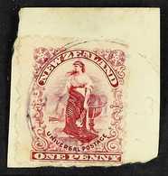 1902  1d Carmine Universal, SG 1, On Part Original Piece With Neat Upright Violet 17 APR 1903 Cds, Very Late Use. For Mo - Niue