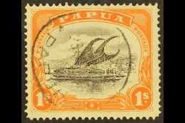 1907-09  1s Black & Orange, Wmk Upright Perf 12½, SG 58, Fine Cds Used. For More Images, Please Visit Http://www.sandafa - Papua New Guinea