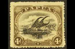 1910-11  4d Black And Sepia, Deformed "d" At Left, SG 79a, Mint With Gum Toning. For More Images, Please Visit Http://ww - Papua-Neuguinea