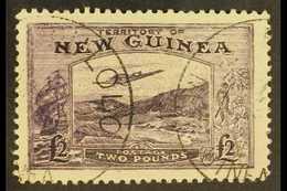 1935  A Seldom Seen £2 Bright Violet Shade (as SG 204) "Bulolo Goldfields" Air Postage FORGERY Attributed To Panelli Wit - Papua-Neuguinea