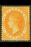 1864  (1s) Orange Perf 14, CC WMK, SG 18, Fine Mint With Large Part OG For More Images, Please Visit Http://www.sandafay - Ste Lucie (...-1978)
