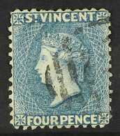 1883  4d Grey Blue, Wmk CA, Perf 12, SG 43a, Very Fine Used. For More Images, Please Visit Http://www.sandafayre.com/ite - St.Vincent (...-1979)