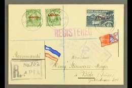 1916  Registered Cover To Switzerland, Franked ½d X2 & 2½d, SG 115, 118, Apia 01.09.16 Postmarks, Censor "2" Cachets App - Samoa (Staat)