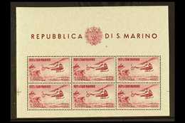 1961  1000L Carmine, Helicopter Miniature Sheet, Mi. 696 Klb, Sassone 22, Superb Never Hinged Mint. For More Images, Ple - Sonstige & Ohne Zuordnung