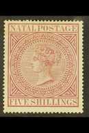 NATAL  1874-99 5s Maroon, Perf 15 X 15½, SG 71a, Mint, Light Toning In Margin At Top Left. For More Images, Please Visit - Unclassified