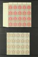 TRANSVAAL  REPRINTS 1885-1896 All Different Collection Of Never Hinged Mint BLOCKS Of 20 With Values To 10s, Very Fresh. - Ohne Zuordnung