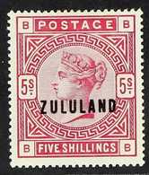 ZULULAND  1888-93 GB Overprinted 5s Rose, SG 11, Very Fine Mint. Lovely! For More Images, Please Visit Http://www.sandaf - Ohne Zuordnung