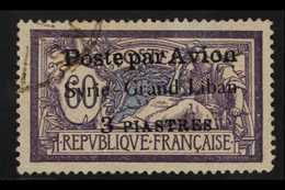 1923  3p On 60c Airmail, Variety "3 3/4mm Spacing", SG 115a, Vf Mint. For More Images, Please Visit Http://www.sandafayr - Syrie