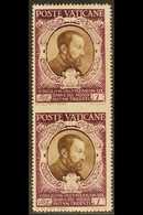 1946  1L Sepia & Purple "St Cajetan Of Thiene" Vertical Pair IMPERF IN-BETWEEN VARIETY, Sass 114L, Never Hinged Mint For - Other & Unclassified