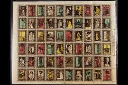 1937 CORONATION SOUVENIR STAMPS  Complete Never Hinged Mint SE-TENANT SHEET Of 60 Different Pictorial Designs, Plus The  - Autres & Non Classés