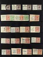 1924-1929 USED BOOKLET STAMPS WITH ADVERT LABELS.  INTERESTING USED COLLECTION Of 1924 1½d (plus A Few  1929 1½d UPU) Bo - Unclassified