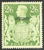 1942  2s 6d Yellow Green, Geo VI, Overprinted "Specimen" Type 23, SG 476bs, NHM, Light Gum Toning At Top. For More Image - Non Classés