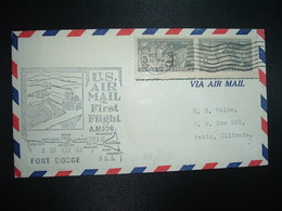 LETTRE TP 3c Paire OBL.MEC. OCT 5 1952 FORT DODGE + US AIR MAIL First Flight A.M.106 FORT DODGE - Other & Unclassified