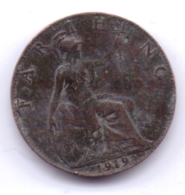 GREAT BRITAIN 1919: 1 Farthing, KM 808 - B. 1 Farthing