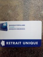 FRANCE CARTE BANQUE INTERNE BANQUE POPULAIRE OCCITANE RETRAIT UNIQUE MAGNETIQUE NEUVE MINT - Disposable Credit Card